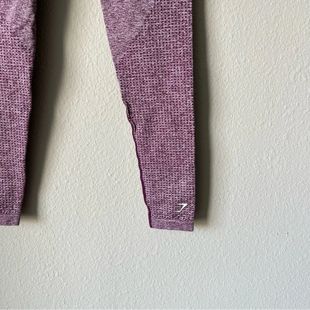 Gymshark Dark Purple/Pink Heathered Seamless Leggings - Picture 4 of 4